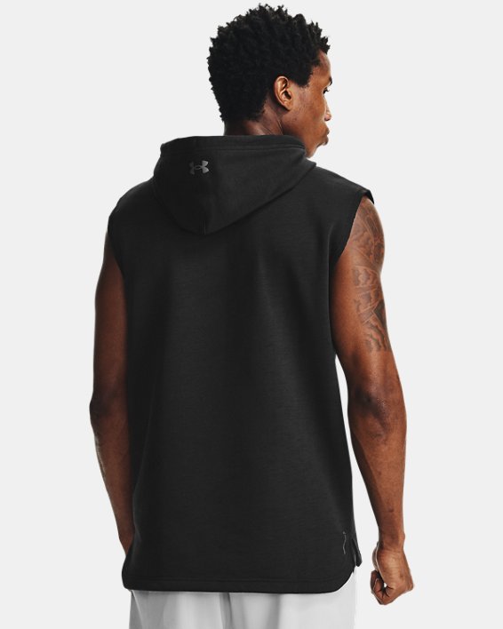 Men's Project Rock Charged Cotton® Sleeveless Hoodie, Black, pdpMainDesktop image number 1